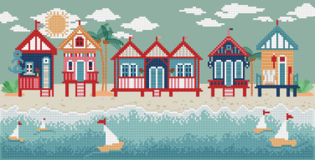 Art&Craft - Tablou cu diamante - La malul mării, 53 x 27 cm