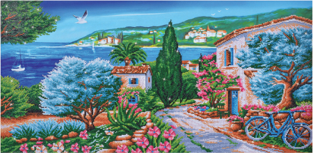 Art&Craft - Tablou cu diamante - La Provence, 50 x 100 cm