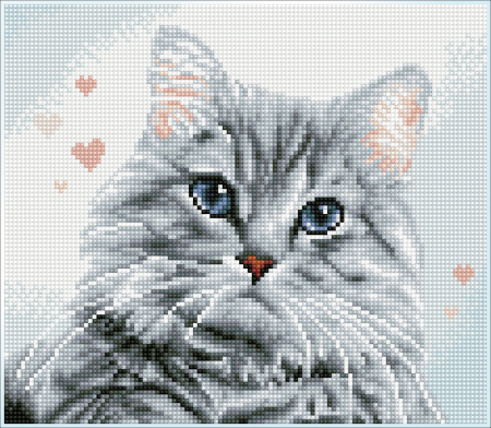 Art&Craft - Tablou cu diamante - Pisicuța Pricilla
