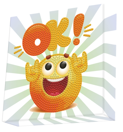 Art&Craft - Tablou Diamond Box – OK, 15 x 15 cm