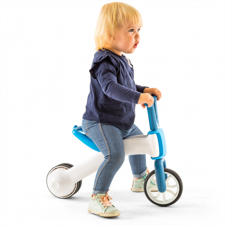 Tricicleta si bicicleta 2 in 1 - Bunzi albastra - de la 3 roti la 2 roti fara scule [1]