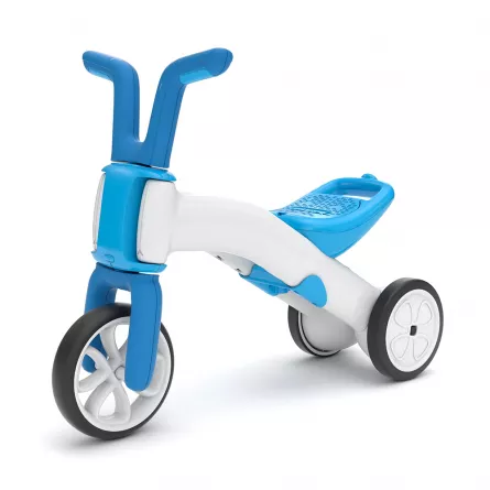Miscare si coordonare - Tricicleta si bicicleta 2 in 1 - Bunzi albastra - de la 3 roti la 2 roti fara scule