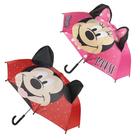 Ghiozdane si accesorii - Umbrela pentru copii cu urechiuse - Mickey/ Minnie