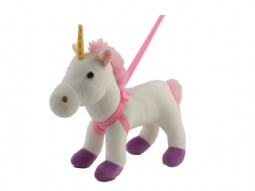 Jucarii de plus - Unicorn din plus cu lesa
