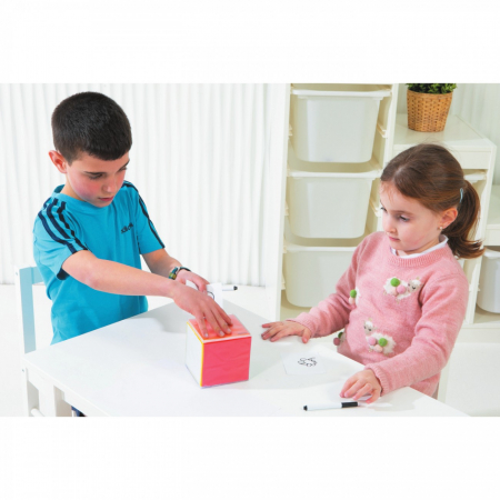 Zar multicolor cu buzunare transparente, 10 x 10 cm [1]