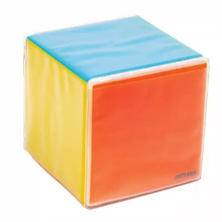 Mingi si accesorii - Zar multicolor cu buzunare transparente, 10 x 10 cm