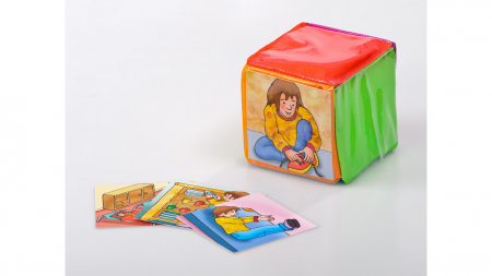 Zar multicolor cu buzunare transparente, 15 x 15 cm [2]
