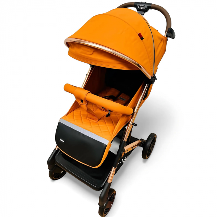 Carucior Sport pentru Copii, Sistem de Pliere Tip Troller - Portocaliu [7]