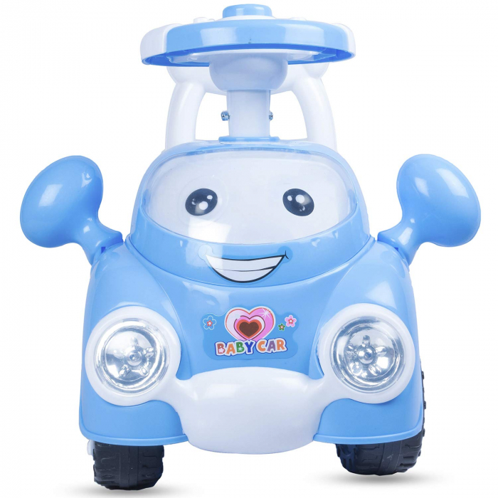 Masinuta Copii Baby Car 2 in 1 –  Fara Pedale, cu Muzica, Lumini - Albastru [1]