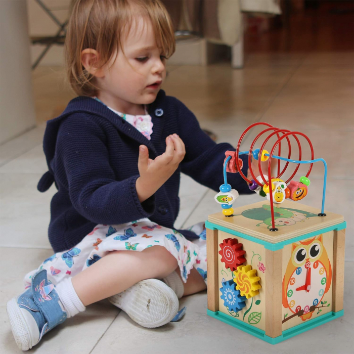 Joc Montessori Multifunctional din Lemn cu 5 Activitati [1]