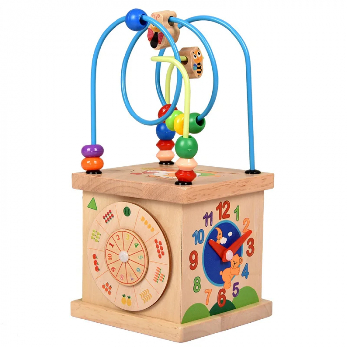 Joc Interactiv Montessori din Lemn cu 6 Activitati [1]