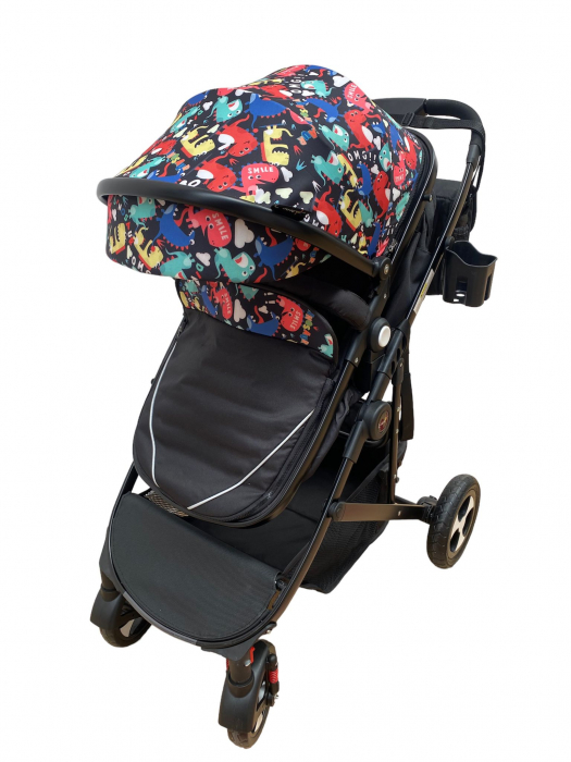 Carucior copii 2 in 1 - Model Dinozaurii Veseli [2]