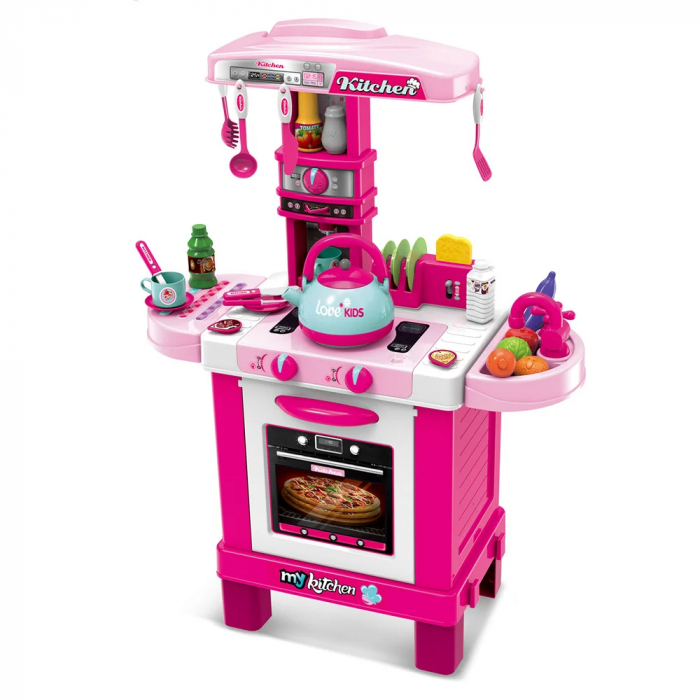 Joc de Rol, Set Bucatarie Multifunctionala, Roz, Lumini, Sunete si Accesorii [2]