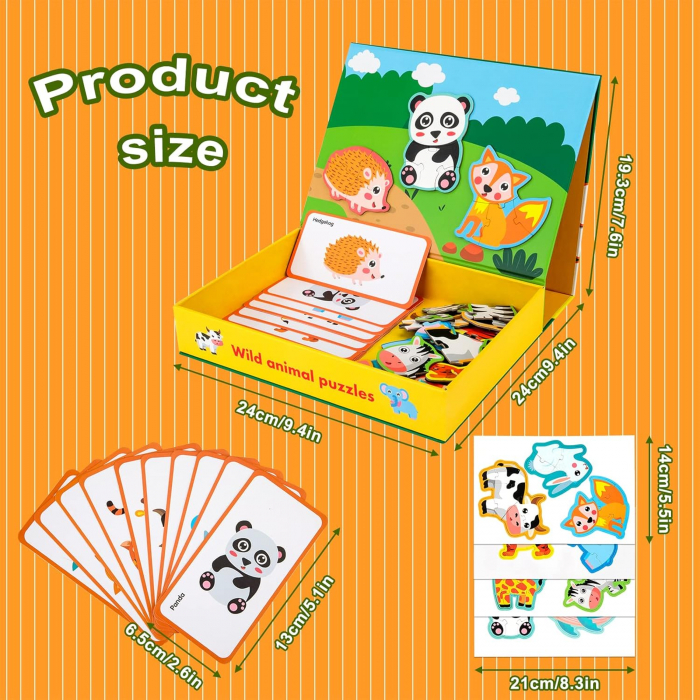 Puzzle Magnetic cu Animale Salbatice, 53 de Piese [5]