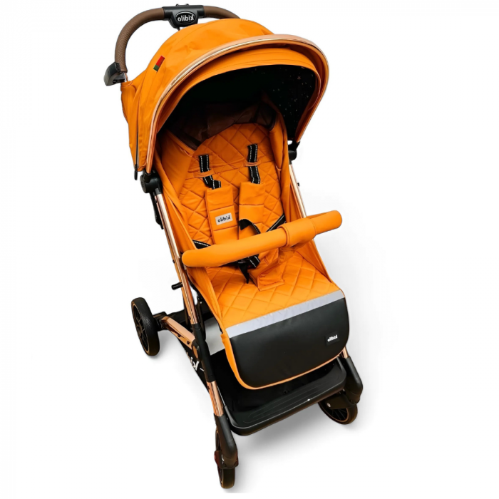 Carucior Sport pentru Copii, Sistem de Pliere Tip Troller - Portocaliu [3]