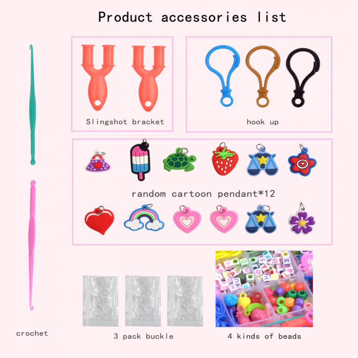 Set DIY cu Bratari, Elastice Multicolore si Accesorii [4]