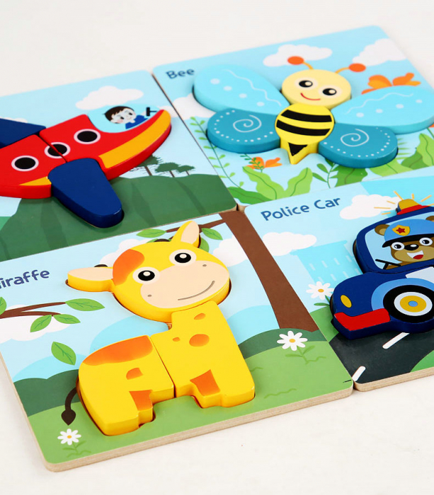 Mini puzzle din lemn diferite modele [4]