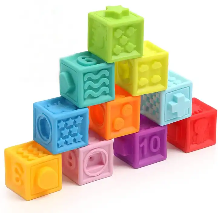 Set 12 Cuburi Moi si Senzoriale pentru Bebelusi cu Diferite Texturi [3]