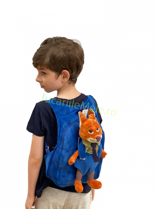 Rucsac din plus de tip ghiozdanel pentru copii Albastru Nick Wilde [2]