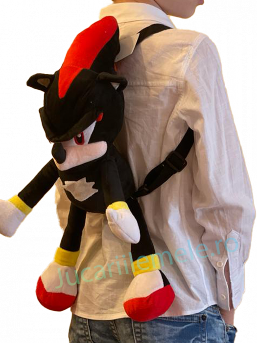 Rucsac din plus de tip ghiozdanel pentru copii Negru Shadow the Hedgehog [2]