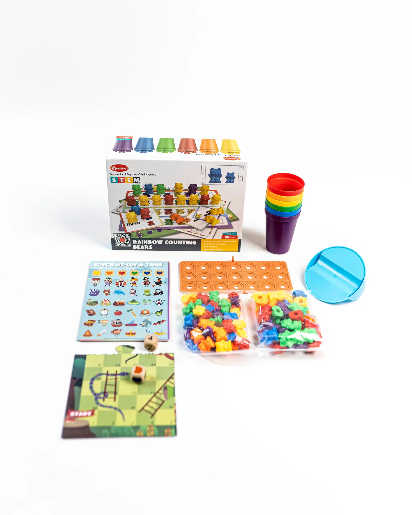 Joc educativ Sortare, Numărare, Activități și Echilibru Ursuleți Rainbow [3]
