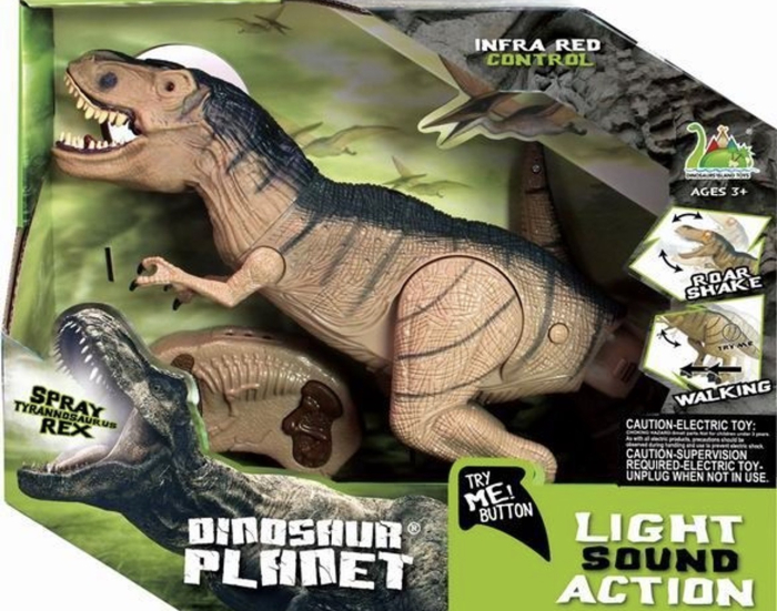 Dinozaur T-Rex Interactiv cu Telecomanda, Fum, Lumini si Sunete, 50,7 cm [4]