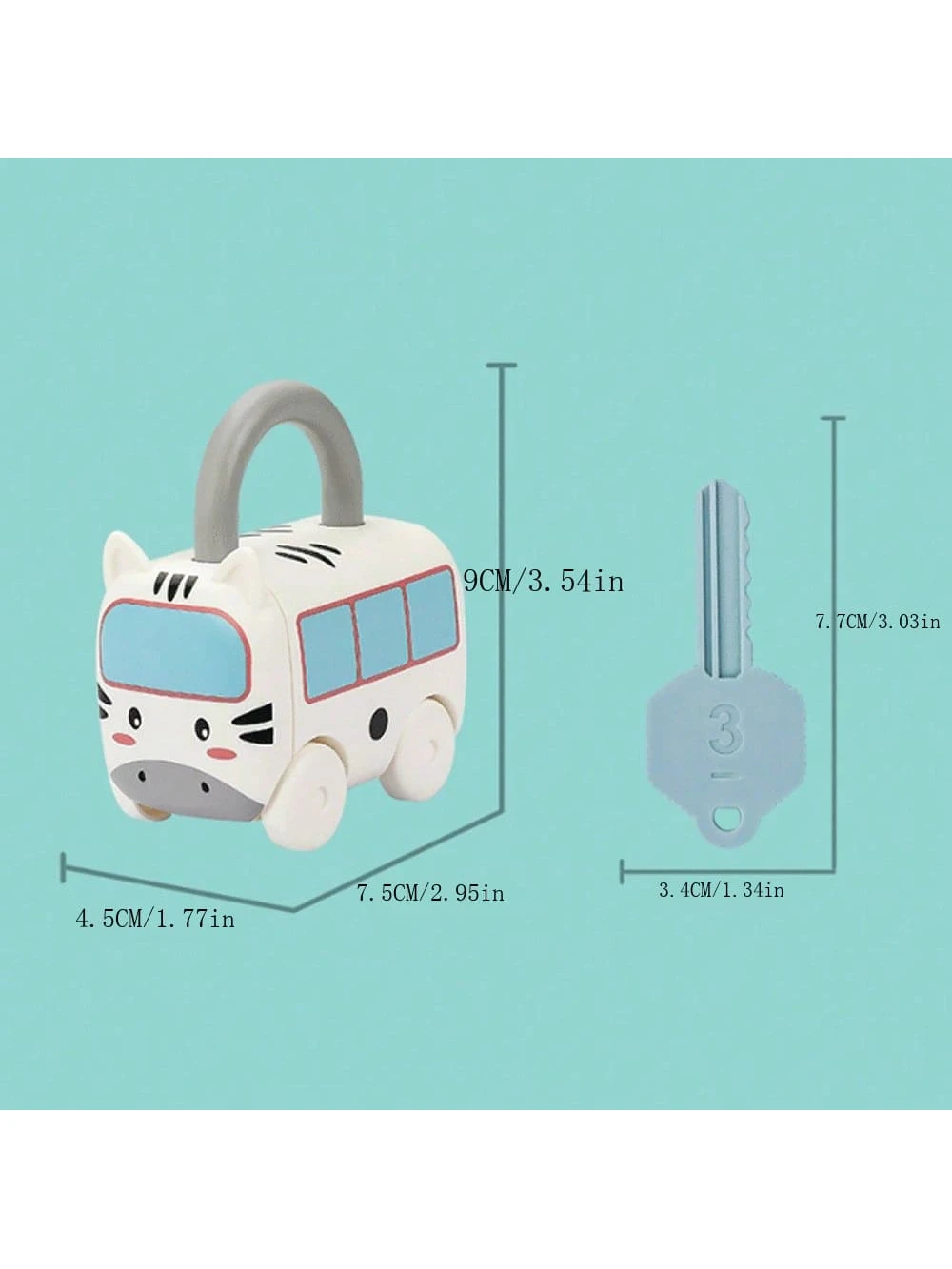 Set Puzzle Educativ cu Lacate si Chei, Animalute [3]