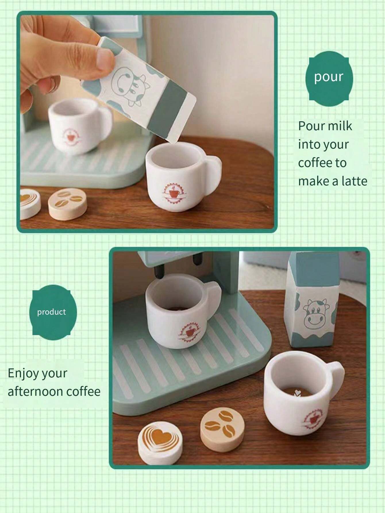 Joc de Rol din Lemn, Cafetiera din Lemn cu Accesorii [7]