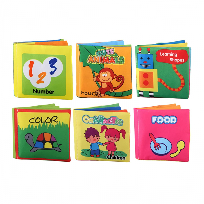 Set Jucarii Interactive Bebelusi, 6 Carti Textile [3]