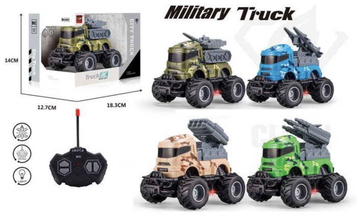 Camion Militar cu Rachete, Lumini, 18 cm, Albastru [2]