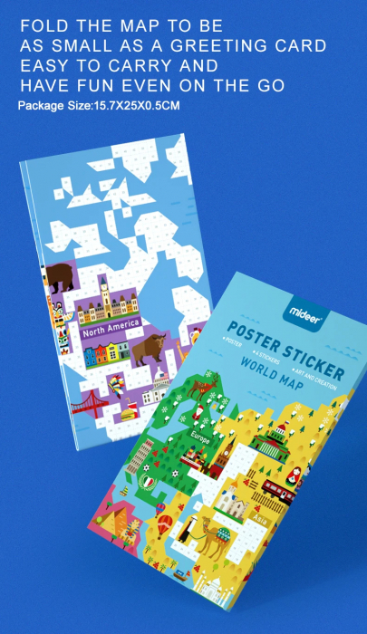 Joc Educativ cu Stickere, Harta Lumii [13]