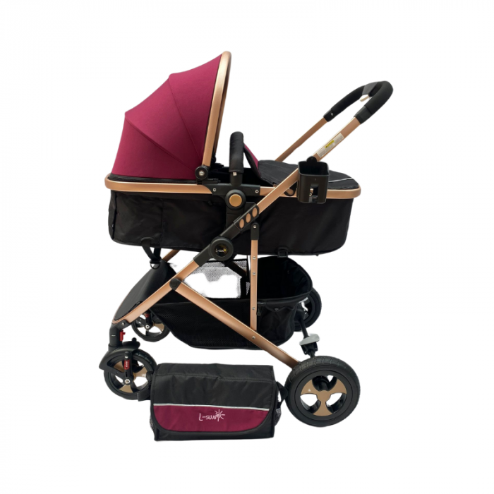 Carucior copii 2 in 1 - Model Fucsia [3]