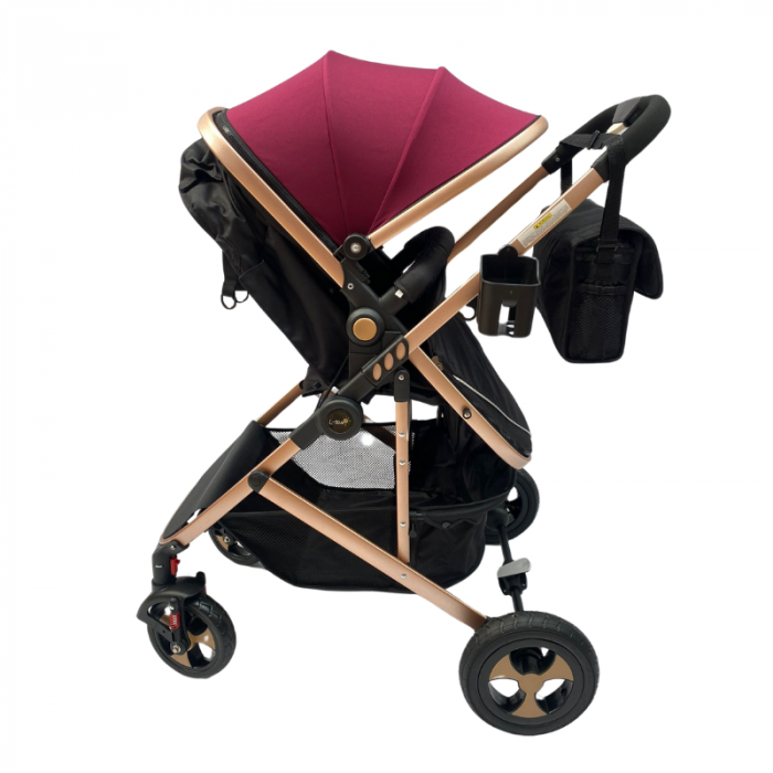 Carucior copii 2 in 1 - Model Fucsia [4]