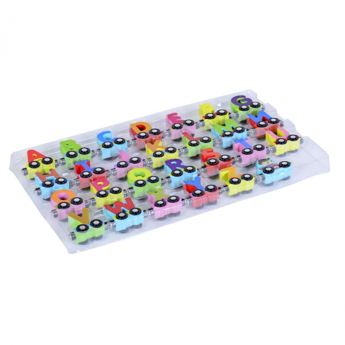 Trenulet Magnetic din Lemn – Invatam Alfabetul - Jucarie Montessori Educativa [3]
