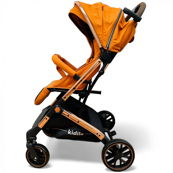 Carucior Sport pentru Copii, Sistem de Pliere Tip Troller - Portocaliu [6]