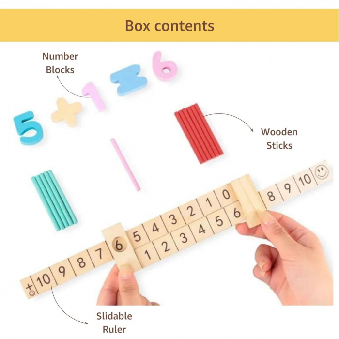 Kit din Lemn de Invatare a Matematicii, 139 Piese [2]