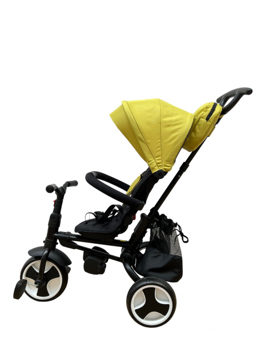 Tricicleta Pliabila pentru Copii, Reversibila, Spatar Reglabil - L-Sun Galben [3]