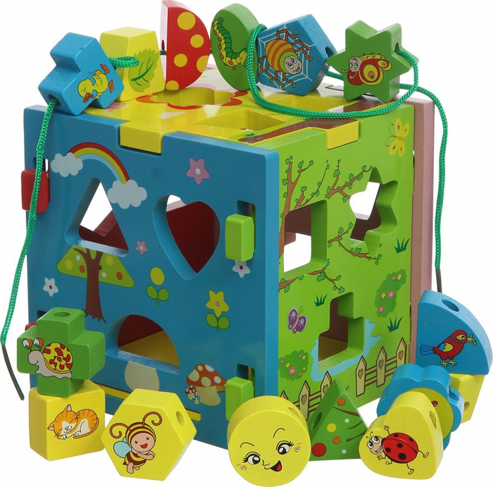 Cub Lemn Montessori Sortator si Snuruit – Animale in Natura [1]
