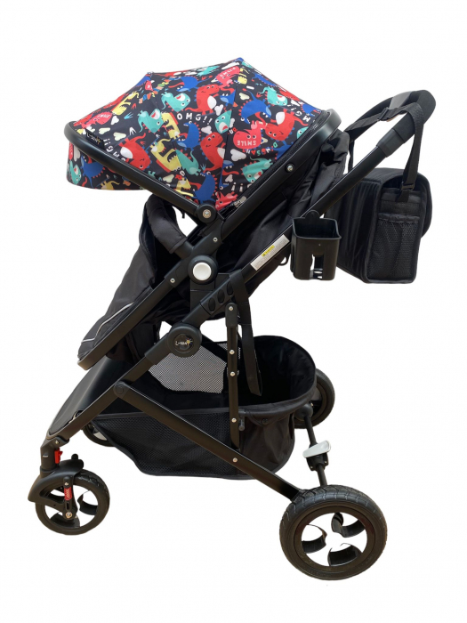 Carucior copii 2 in 1 - Model Dinozaurii Veseli [5]