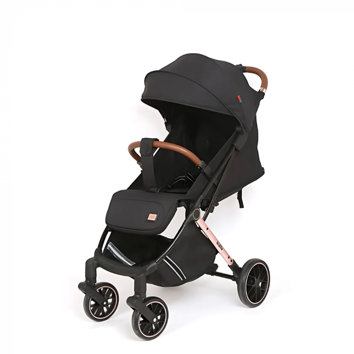 Carucior 2 in 1 Sport, Pliere tip Troller, cu Pozitie de Somn si Spatar Reglabil - Negru [1]