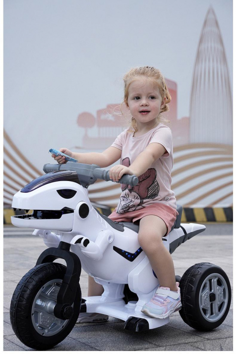 Motocicleta Electrica, Model Dinozaur, 2 Motoare si Acumulator 12V [10]
