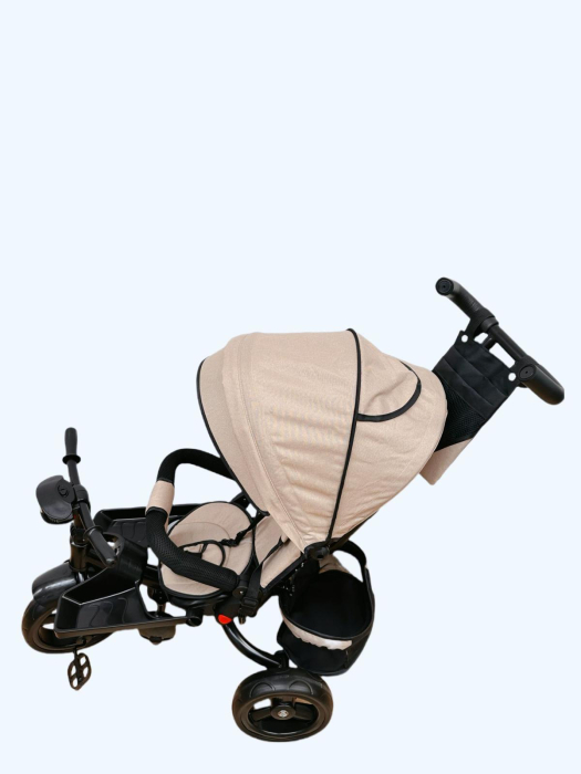 Tricicleta Evolutiva 4 in 1 cu Scaun Reversibil, Maner Parental, 8 Luni+, Crem [2]
