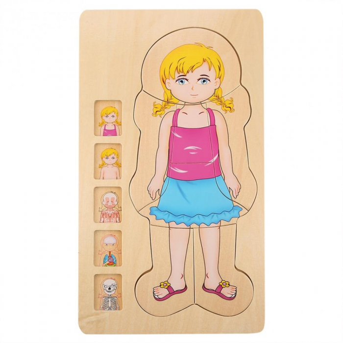 Puzzle din lemn anatomia corpului uman - fetita [3]