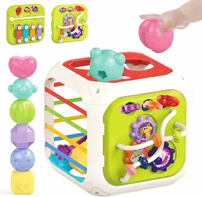 Cub 7 in 1 – Jucarie Montessori Multifunctionala [1]