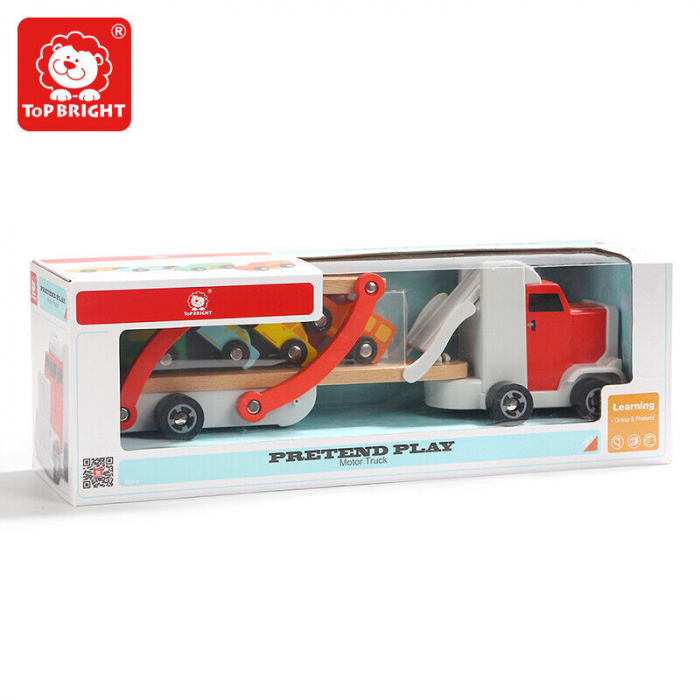 Camionul cu platforma din lemn - masinute incluse [3]
