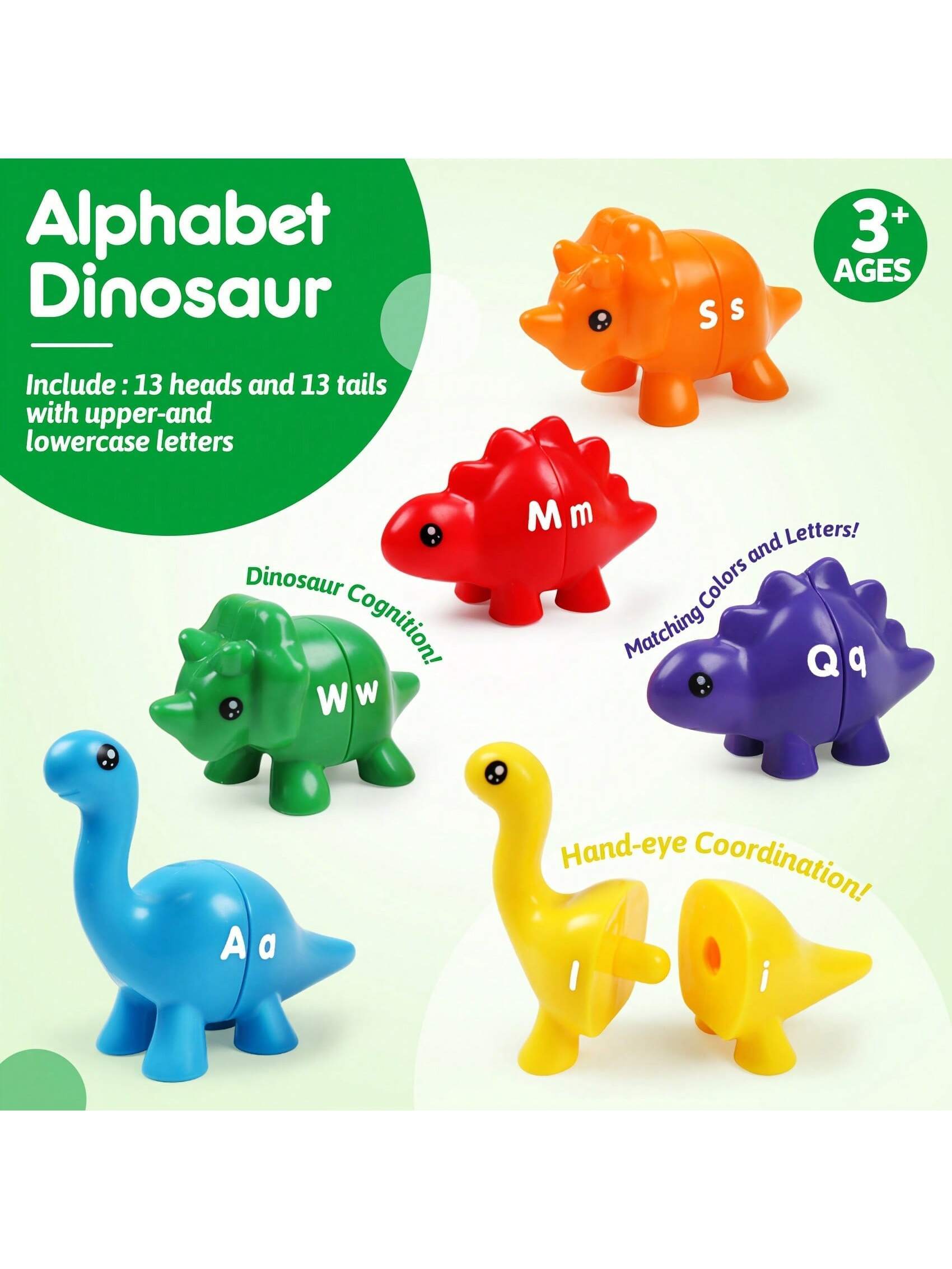 Jucarie de Potrivit cu Litere in Forma de Dinozauri [3]