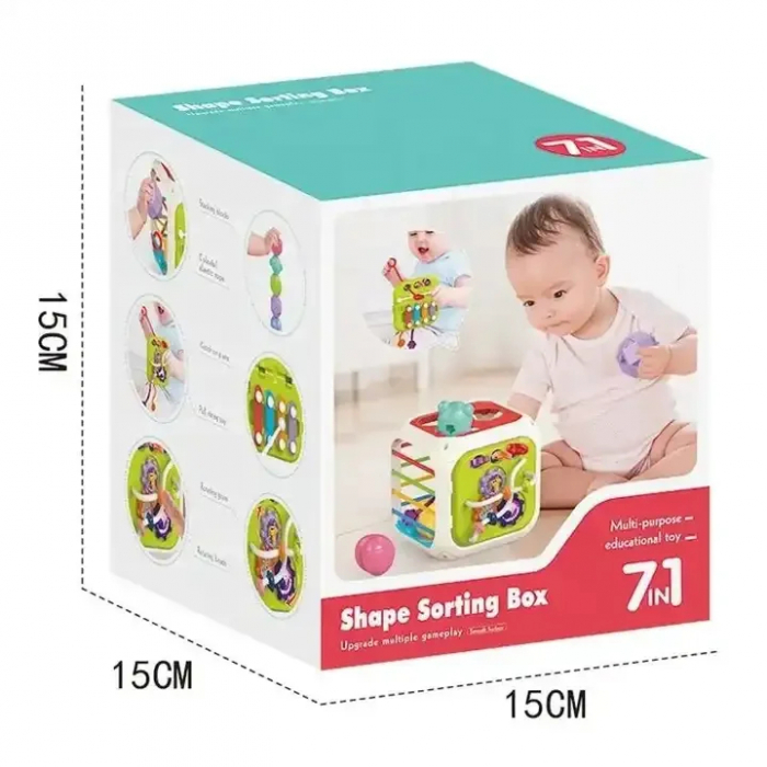 Cub 7 in 1 – Jucarie Montessori Multifunctionala [2]