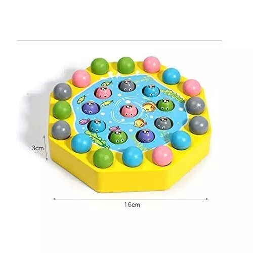 Joc de Pescuit Magnetic 3 in 1 din Lemn – Activitate Educativa pentru Copii [2]