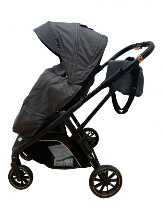 Carucior Sport Pliabil Reversibil cu Geanta si Husa Picioare - Gri [7]