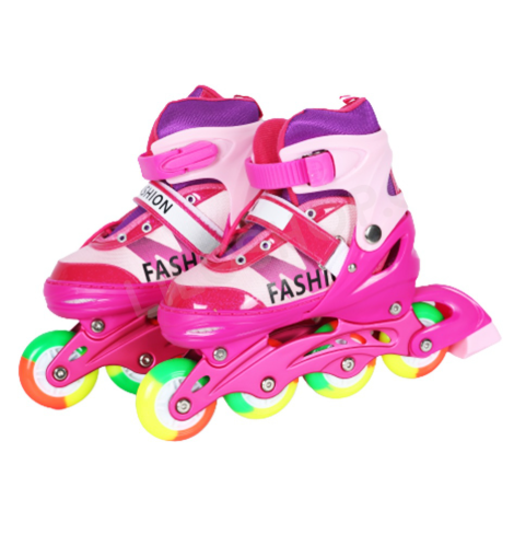 Role Roz cu Lumini LED – Pentru Copii si Adulti, Roti Multicolore, Siguranta si Distractie [1]